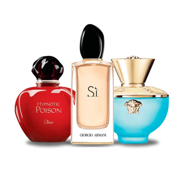 Combo de 3 parfums pour femmes - Hypnotic Poison van Dior, Si van Giorgio Armani en Dylan Turquoise van Versace