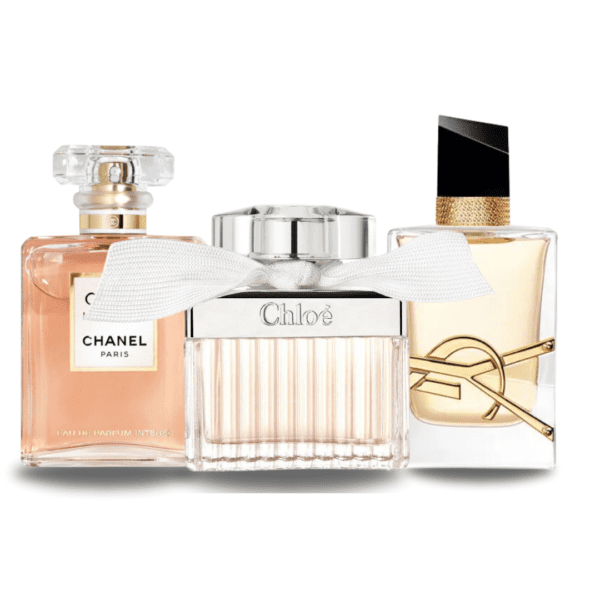 Combo de 3 parfums pour femmes - Coco Mademoiselle van Chanel, Libre van Yves Saint Laurent en Chloé Signature