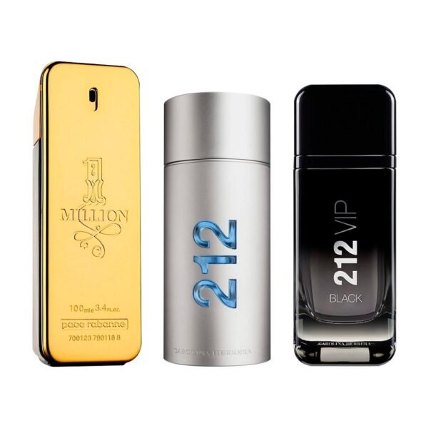 Combo de 3 parfums - 1 Million, 212 MEN en 212 Black