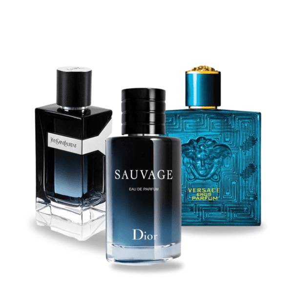 Combo de 3 parfums - Y van Yves Saint Laurent, Sauvage van Dior en Versace Eros van Versace